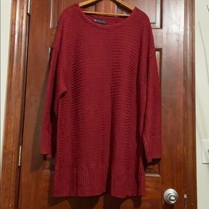 Fashion To Figure Burgundy Oversized Sweater